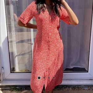 Monki Floral print midi